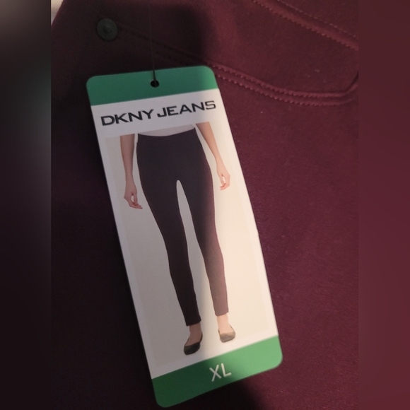 DKNY burgundy stretch pant - Picture 2 of 3